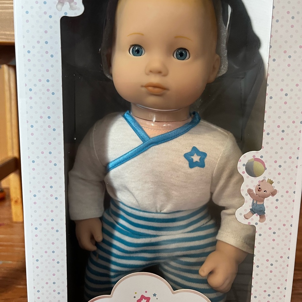 Blonde Bitty Baby Doll in Striped Outfit - Kids Toys